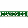 Giants Dr Novelty Metal Street Sign 24" x 5" (ST)