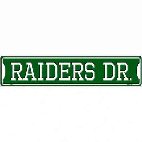 Raiders Dr Novelty Metal Street Sign 24" x 5" (ST)