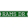 Rams Dr Novelty Metal Street Sign 24" x 5" (ST)