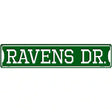 Ravens Dr Novelty Metal Street Sign 24" x 5" (ST)