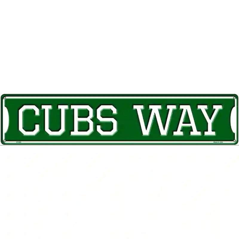 Cubs Way Novelty Metal Street Sign 24" x 5" (ST)