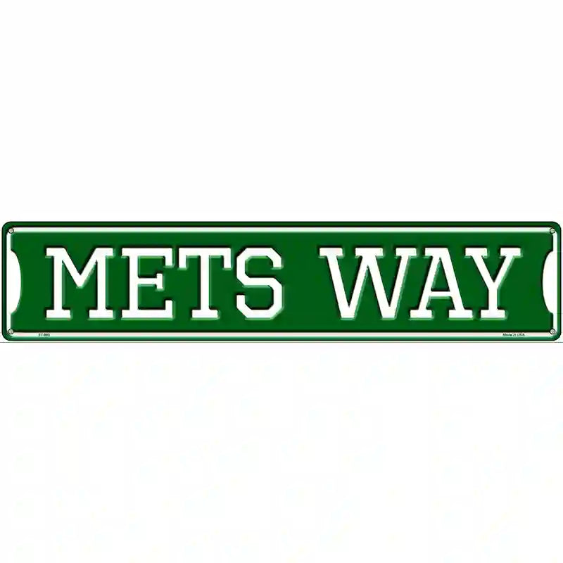 Mets Way Novelty Metal Street Sign 24" x 5" (ST)