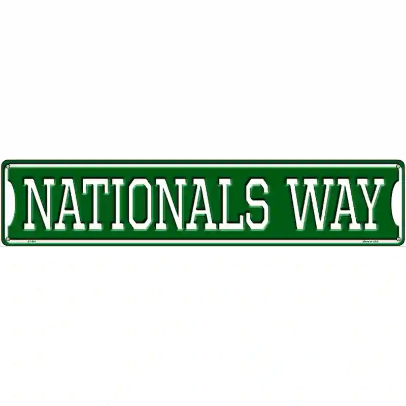 Nationals Way Novelty Metal Street Sign 24" x 5" (ST)