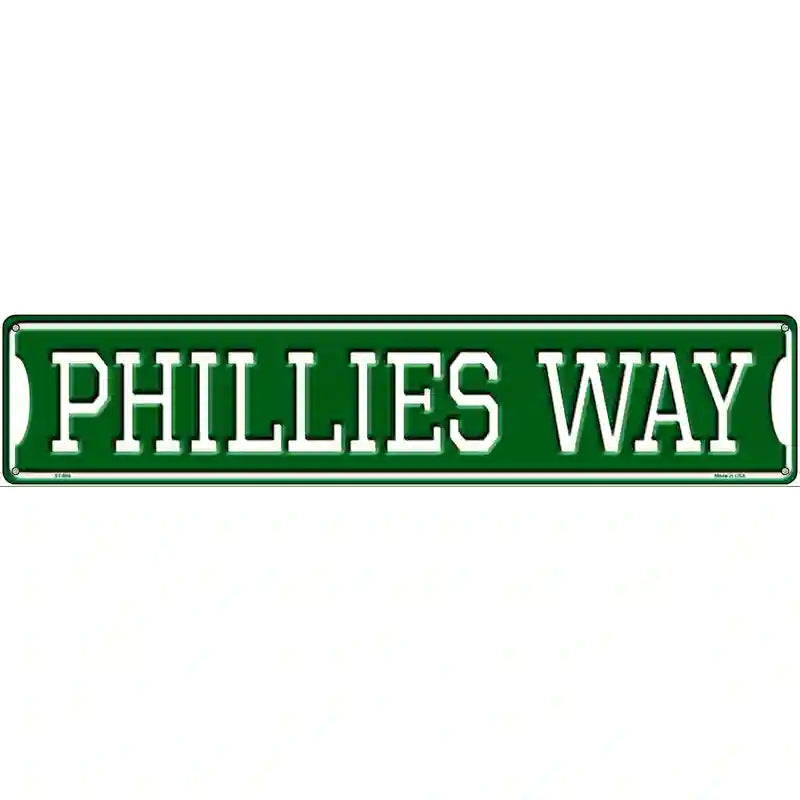 Phillies Way Novelty Metal Street Sign 24" x 5" (ST)