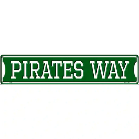 Pirates Way Green Novelty Metal Street Sign 24" x 5" (ST)