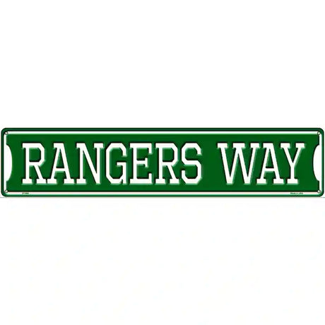 Rangers Way Novelty Metal Street Sign 24" x 5" (ST)