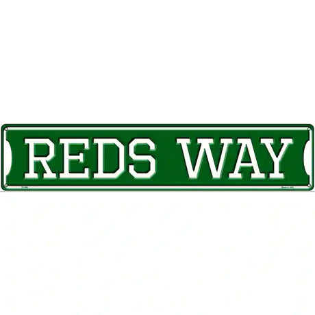 Reds Way Novelty Metal Street Sign 24" x 5" (ST)