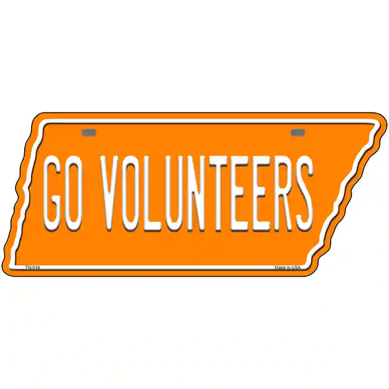 Go Volunteers Novelty Metal Tennessee License Plate Tag TN-018