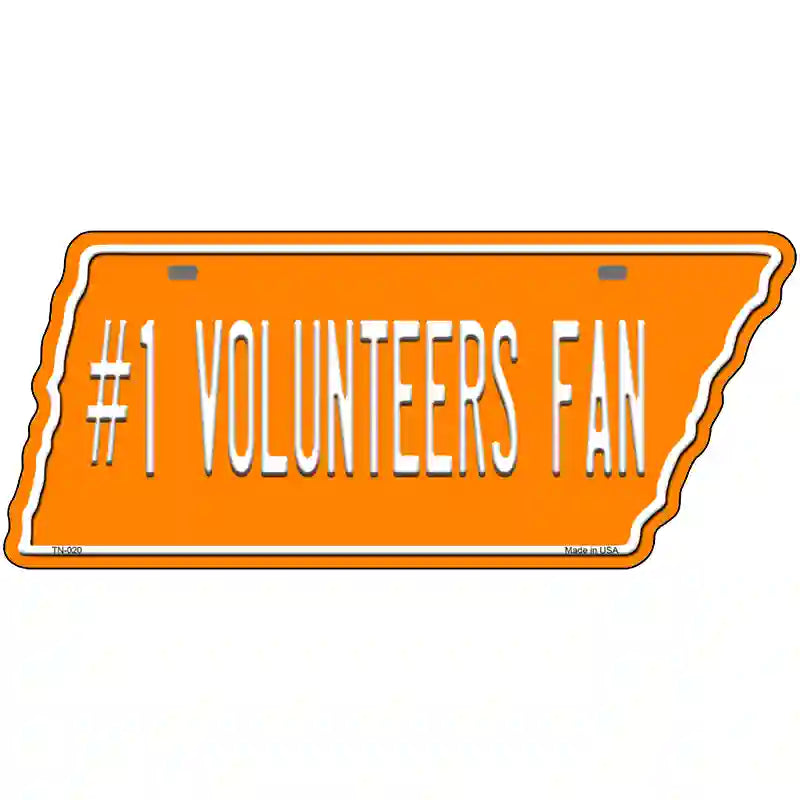 Number 1 Volunteers Fan Novelty Metal Tennessee License Plate Tag TN-020