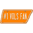 Number 1 Vols Fan Novelty Metal Tennessee License Plate Tag TN-024