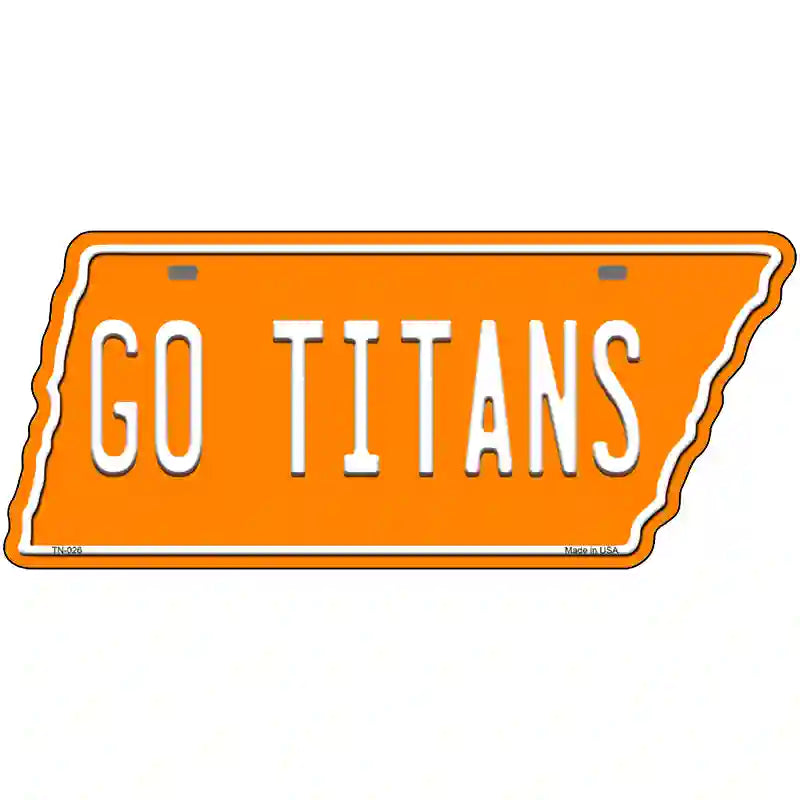 Go Titans Novelty Metal Tennessee License Plate Tag TN-026