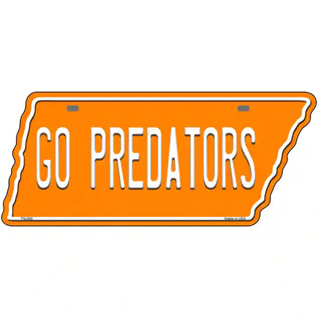 Go Predators Novelty Metal Tennessee License Plate Tag TN-030