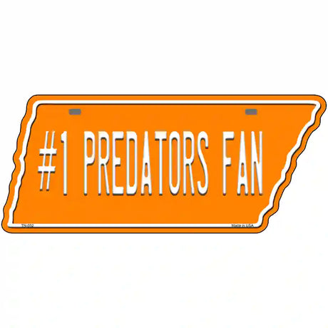 Number 1 Predators Fan Novelty Metal Tennessee License Plate Tag TN-032