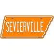 Sevierville Novelty Metal Tennessee License Plate Tag TN-045