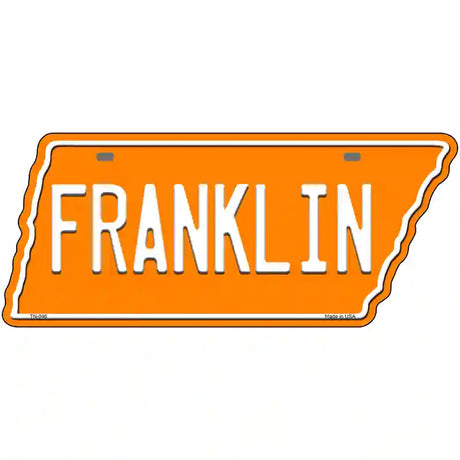 Franklin Novelty Metal Tennessee License Plate Tag TN-046