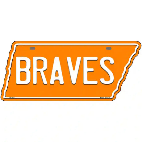 Braves Novelty Metal Tennessee License Plate Tag TN-051