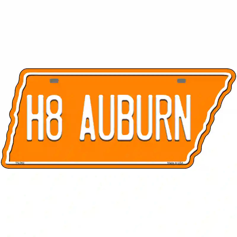 H8 Auburn Novelty Metal Tennessee License Plate Tag TN-062