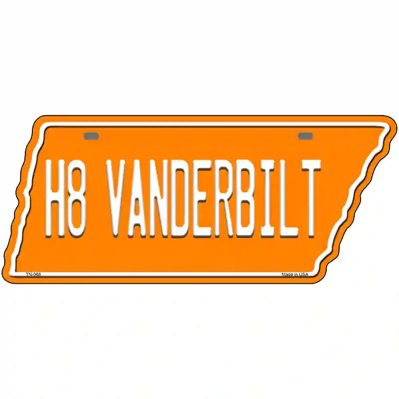 H8 Vanderbilt Novelty Metal Tennessee License Plate Tag TN-068