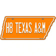 H8 Texas A&M Novelty Metal Tennessee License Plate Tag TN-070