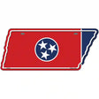 Tennessee Flag Novelty Metal Tennessee License Plate Tag TN-076