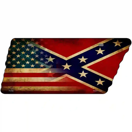 American Confederate Flag Novelty Metal Tennessee License Plate Tag TN-082