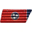 Corrugated Tennessee Flag Novelty Metal Tennessee License Plate Tag TN-088