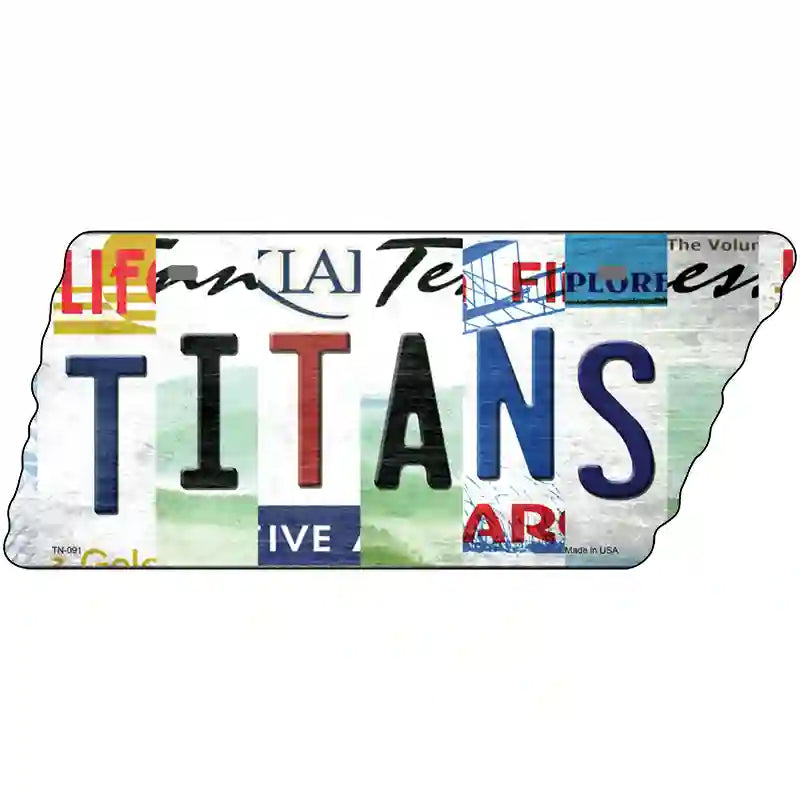 Titans Strip Art Novelty Metal Tennessee License Plate Tag TN-091