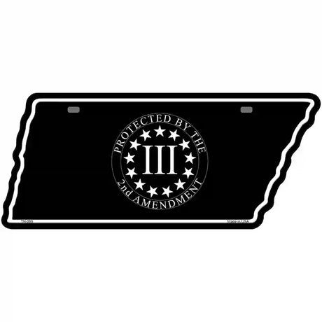 2nd Amendment Three Percenter Novelty Metal Tennessee License Plate Tag TN-095