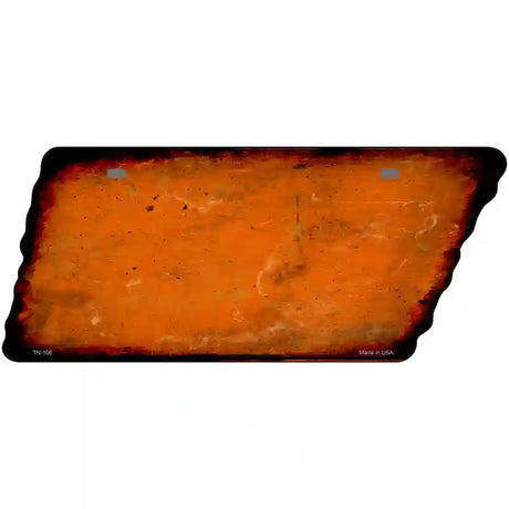 Orange Solid Novelty Rusty Effect Metal Tennessee License Plate Tag TN-106