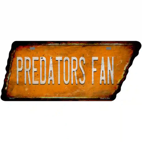 Predators Fan Novelty Rusty Effect Metal Tennessee License Plate Tag TN-131