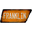 Franklin Novelty Rusty Effect Metal Tennessee License Plate Tag TN-146