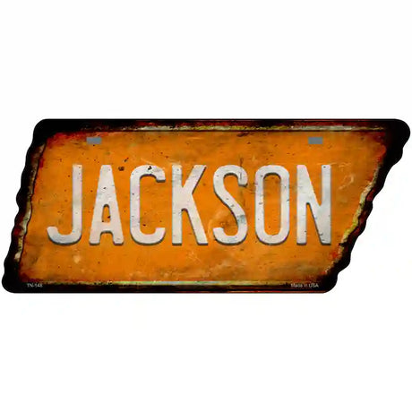 Jackson Novelty Rusty Effect Metal Tennessee License Plate Tag TN-148