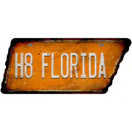 H8 Florida Novelty Rusty Effect Metal Tennessee License Plate Tag TN-159