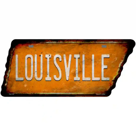 Louisville Novelty Rusty Effect Metal Tennessee License Plate Tag TN-172