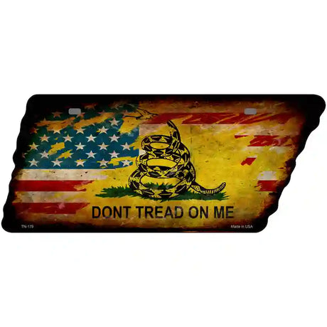 American Dont Tread Novelty Rusty Effect Metal Tennessee License Plate Tag TN-179