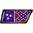 Tennessee Confederate Flag Novelty Rusty Effect Metal Tennessee License Plate Tag TN-183