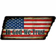 In God We Trust American Flag Novelty Rusty Effect Metal Tennessee License Plate Tag TN-184