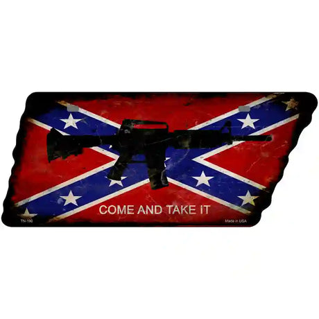 Come and Take It Novelty Rusty Effect Metal Tennessee License Plate Tag TN-190