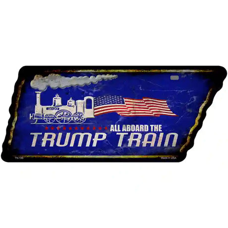 Trump Train Novelty Rusty Effect Metal Tennessee License Plate Tag TN-196