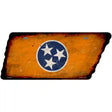 Orange Tennessee Flag Novelty Rusty Effect Metal Tennessee License Plate Tag TN-200