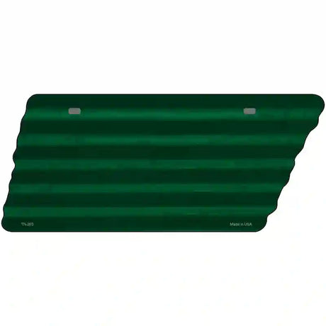 Green Solid Novelty Corrugated Effect Metal Tennessee License Plate Tag TN-203