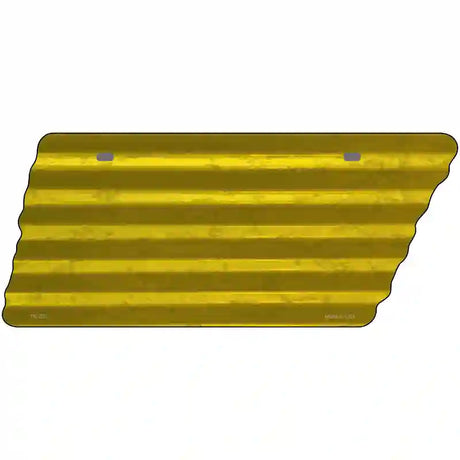 Yellow Solid Novelty Corrugated Effect Metal Tennessee License Plate Tag TN-205