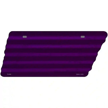 Purple Solid Novelty Corrugated Effect Metal Tennessee License Plate Tag TN-209