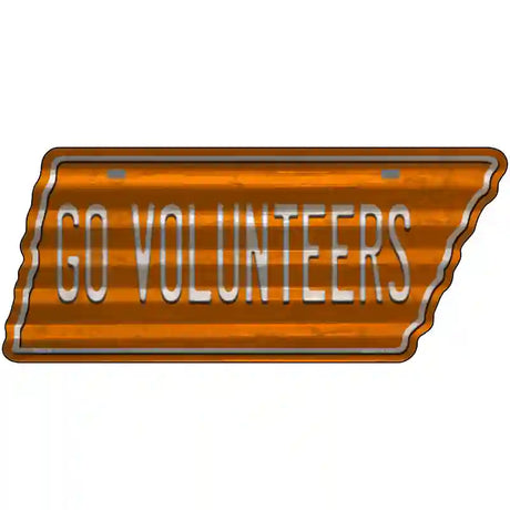 Go Volunteers Novelty Corrugated Effect Metal Tennessee License Plate Tag TN-218