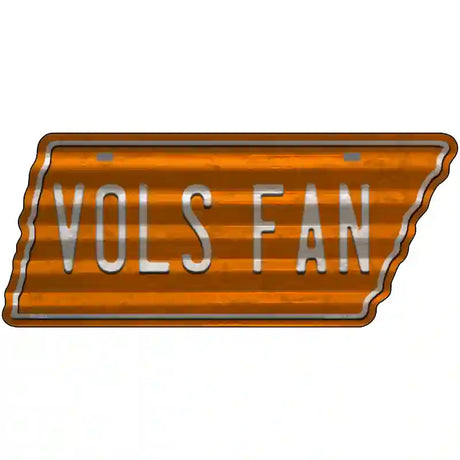 Vols Fan Novelty Corrugated Effect Metal Tennessee License Plate Tag TN-223