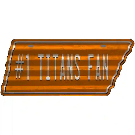 Number 1 Titans Fan Novelty Corrugated Effect Metal Tennessee License Plate Tag TN-228