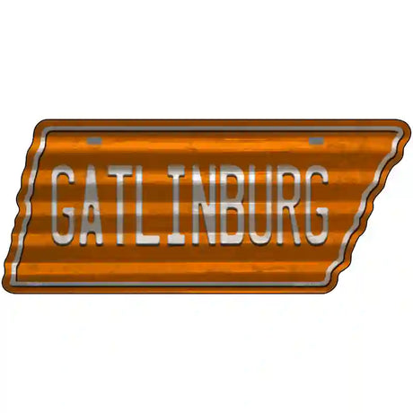 Gatlinburg Novelty Corrugated Effect Metal Tennessee License Plate Tag TN-244