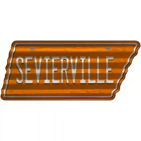 Sevierville Novelty Corrugated Effect Metal Tennessee License Plate Tag TN-245