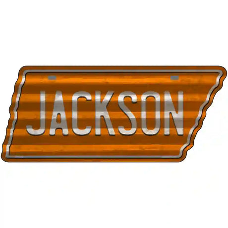 Jackson Novelty Corrugated Effect Metal Tennessee License Plate Tag TN-248