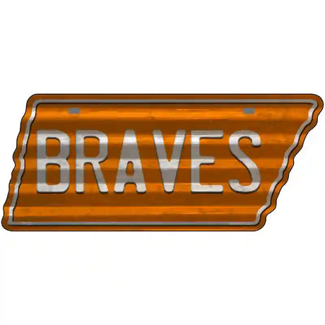 Braves Novelty Corrugated Effect Metal Tennessee License Plate Tag TN-251